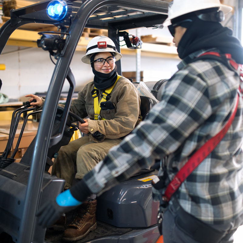 two heavy equipment operators