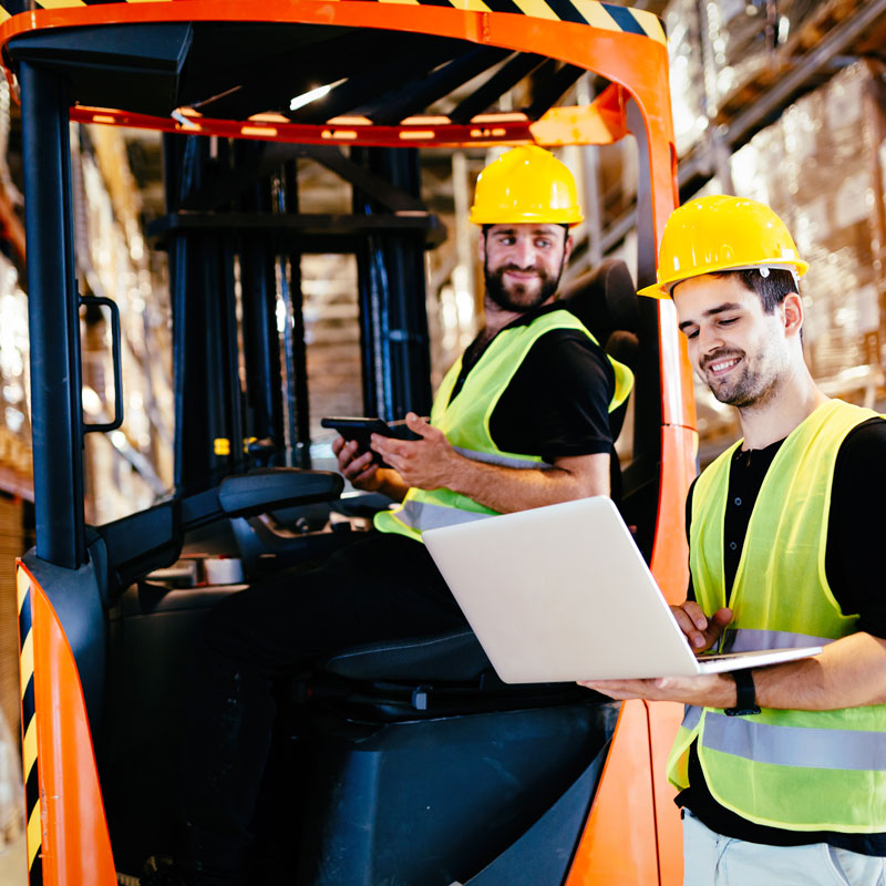two heavy equipment operators